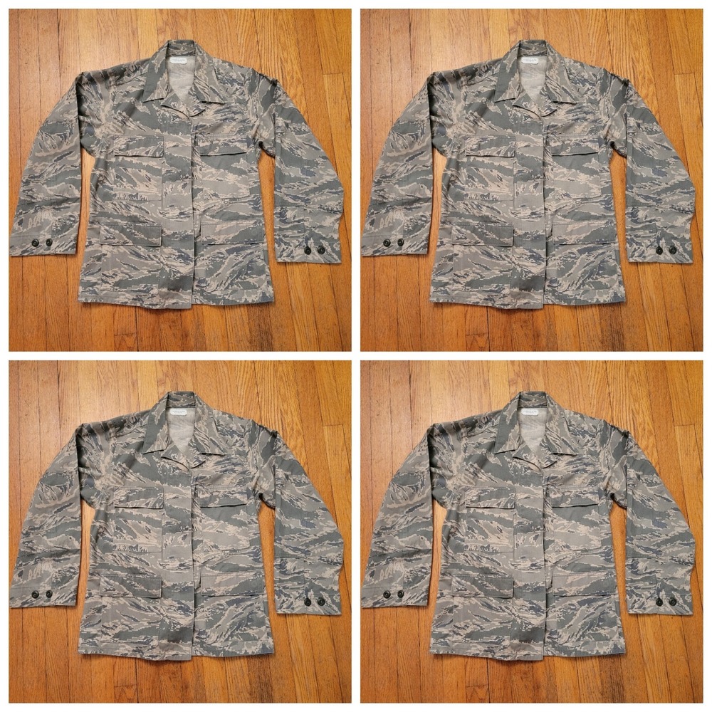 4 US Air Force 10R Utility Coat Grey‎ Digital Tiger Stripe Camo Jacket Military